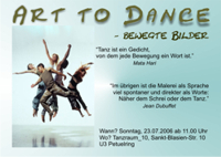 Einladung zur Tanzperformance ART to dance
