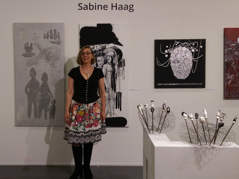 Messestand der Stilgalerie ART Innsbruck 2015 mit Werken von Sabine Haag